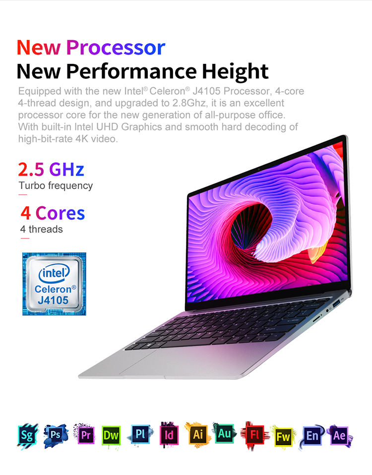 Affordable 14.1" Laptop – Dual Core, FHD, Win 11