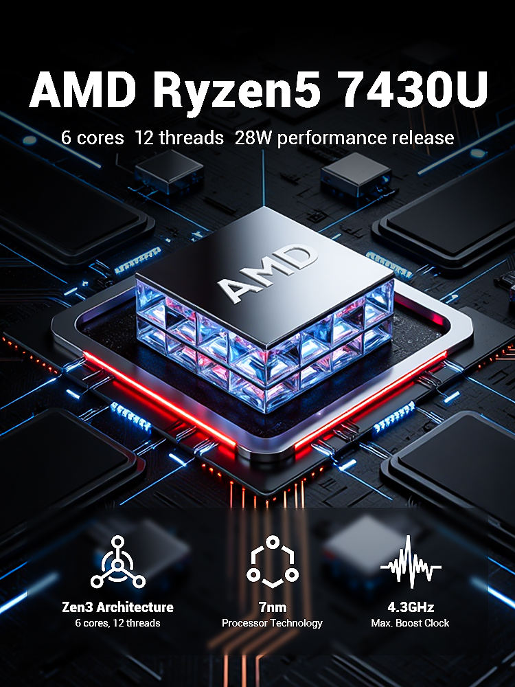 **Firebat AS1 15.6" Laptop – 16GB RAM, 512GB, 6-Core AMD, Metal Design**